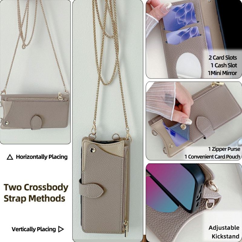 Läderfodral Xiaomi 17 Pro Max Telefonfodral Axelrem Med Kedja