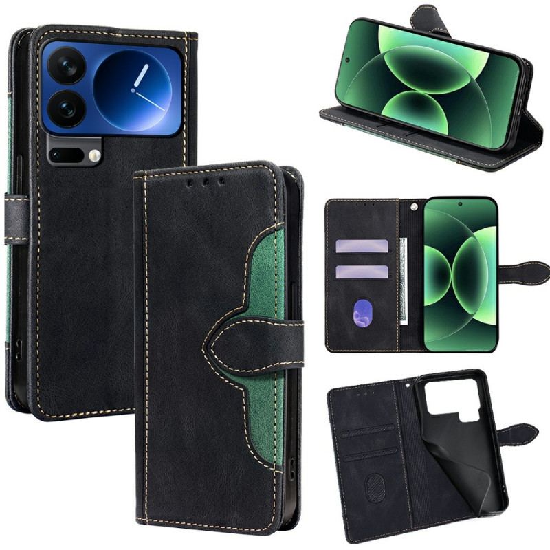 Läderfodral Xiaomi 17 Pro Max Telefonfodral Blommönster