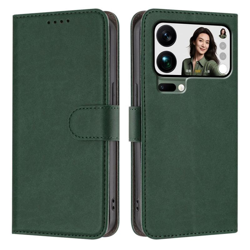 Läderfodral Xiaomi 17 Pro Max Telefonfodral Enfärgat Konstläder