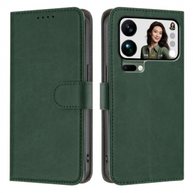 Läderfodral Xiaomi 17 Pro Max Telefonfodral Enfärgat Konstläder