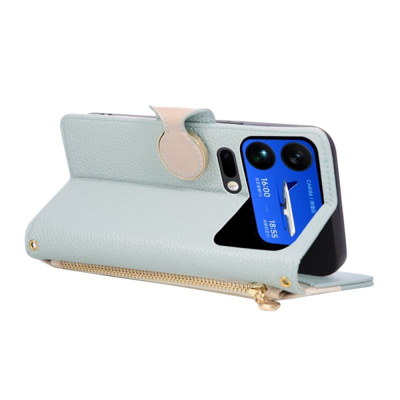 Läderfodral Xiaomi 17 Pro Max Telefonfodral Flip-plånbok Med Dragkedja