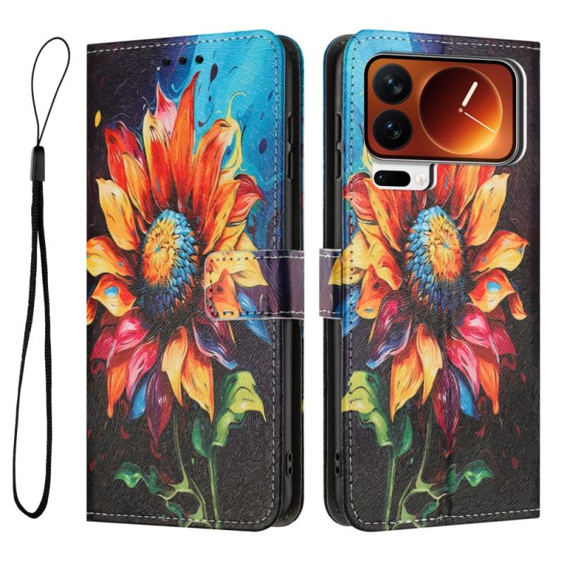 Läderfodral Xiaomi 17 Pro Max Telefonfodral Solros