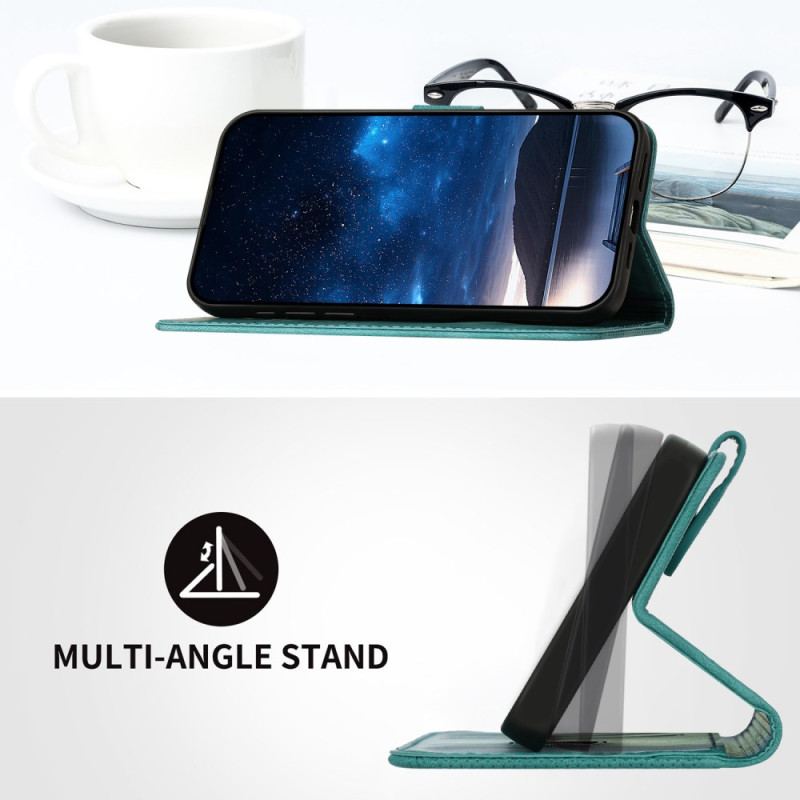 Läderskal Fodral Xiaomi 17 Pro Max Fjärils- Och Geometrisk Design