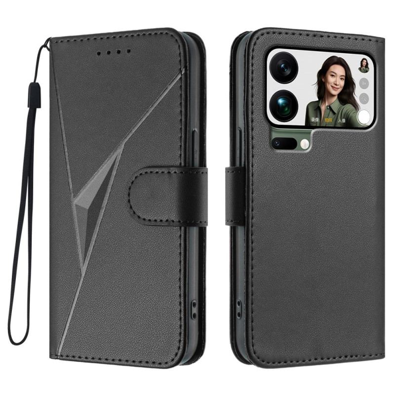 Läderskal Fodral Xiaomi 17 Pro Max Triangelmönster