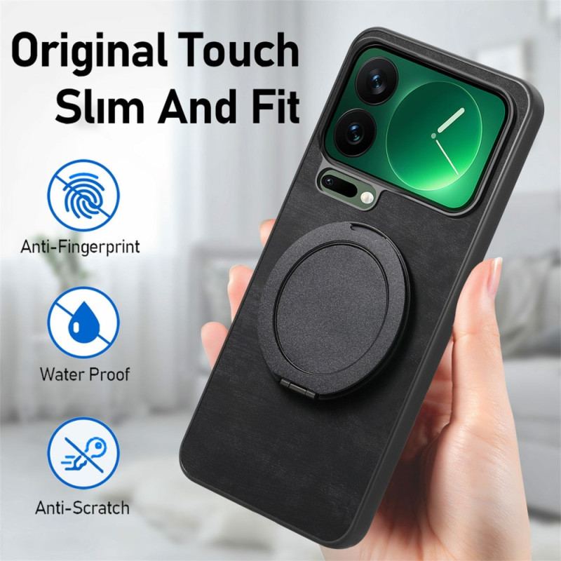 Skal Xiaomi 17 Pro Max Roterande Stativ Och Retroläderstruktur