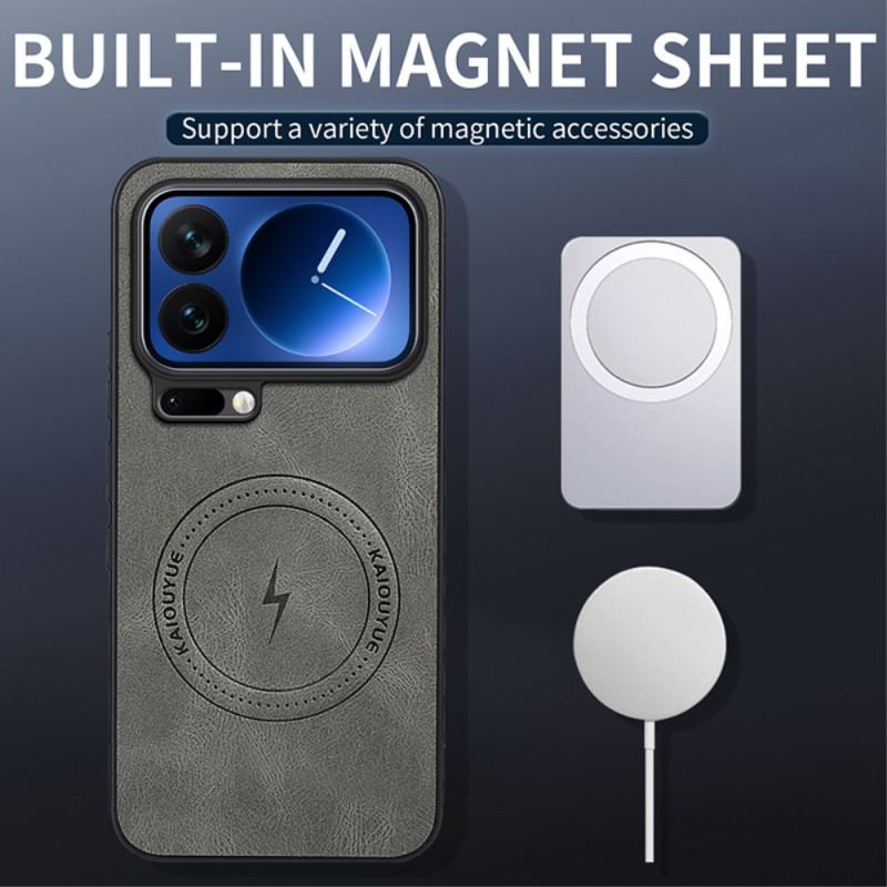 Skal Xiaomi 17 Pro Max Telefonfodral Magsafe Lädereffekt