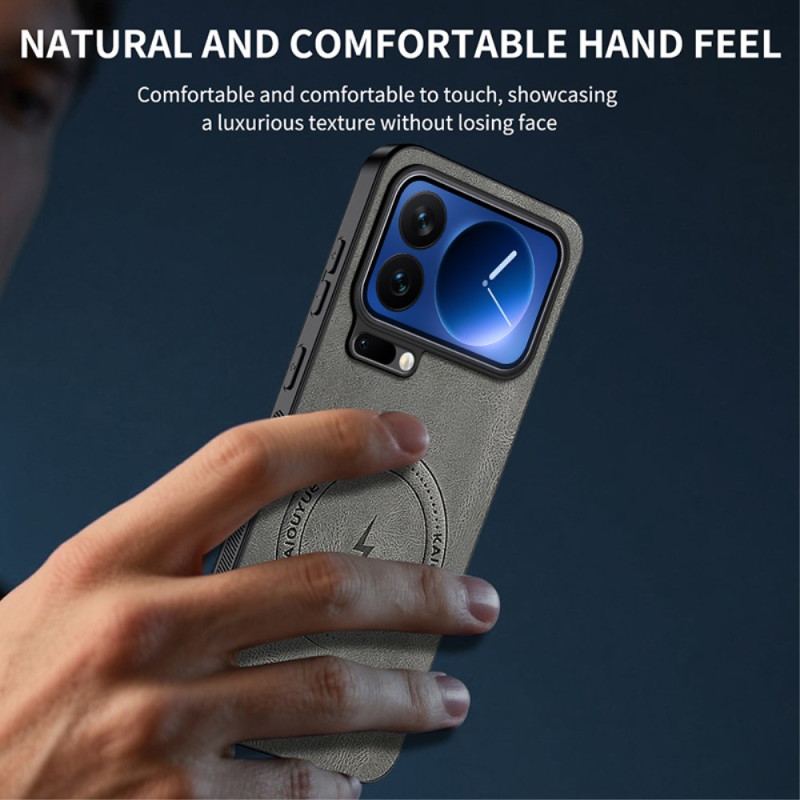 Skal Xiaomi 17 Pro Max Telefonfodral Magsafe Lädereffekt