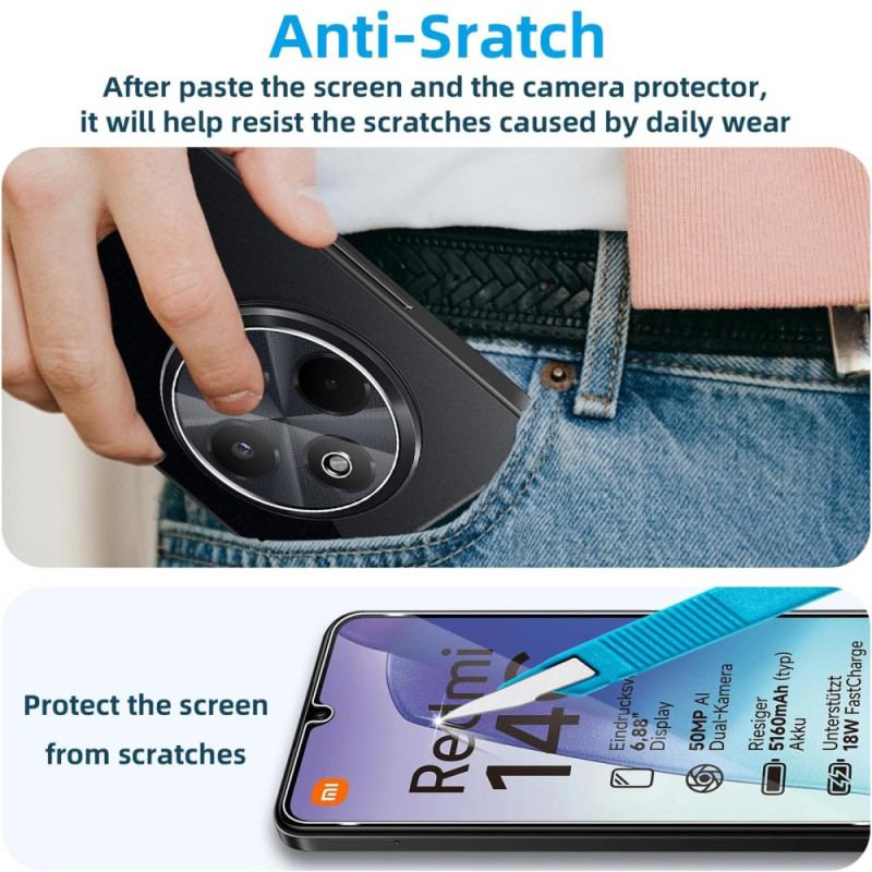 Dubbelt Härdat Glasskärm Och Kameraskydd För Xiaomi Redmi 14c / Poco C75