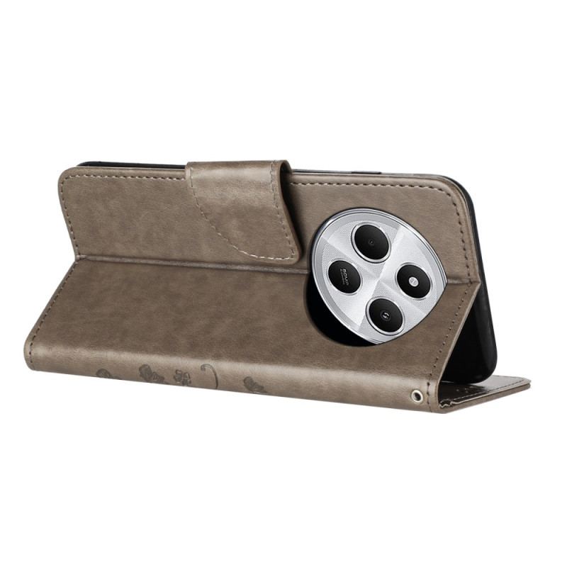 Fodral För Poco C75 Blommor Och Fjärilar Med Snodd