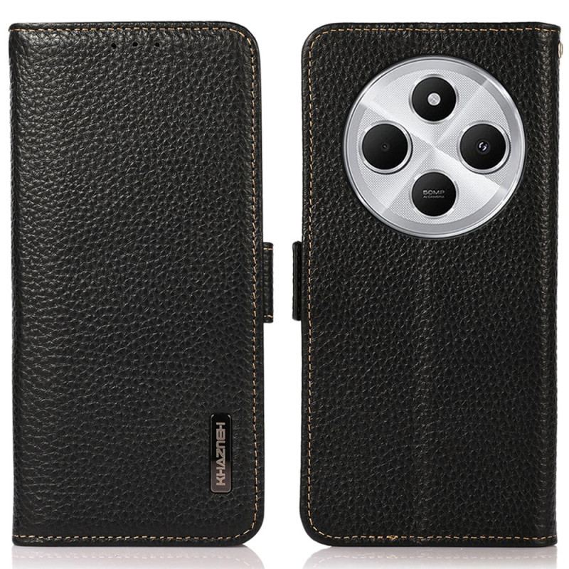 Fodral Poco C75 Litchiläder Rfid-blockerande Khazneh