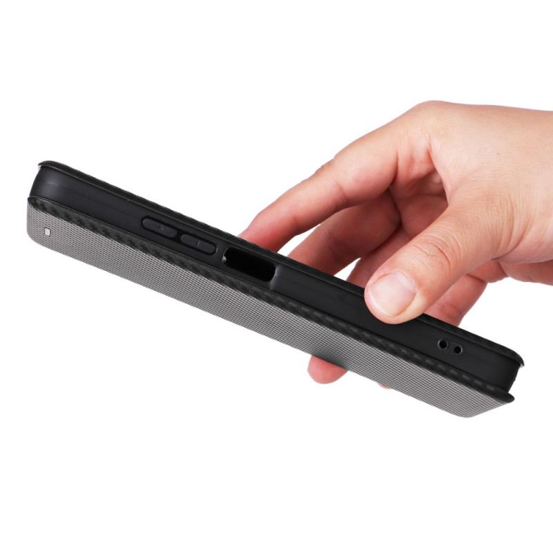 Folio-fodral Poco C75 Kolfibertextur