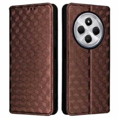 Folio-fodral Poco C75 Telefonfodral Diamantmönster