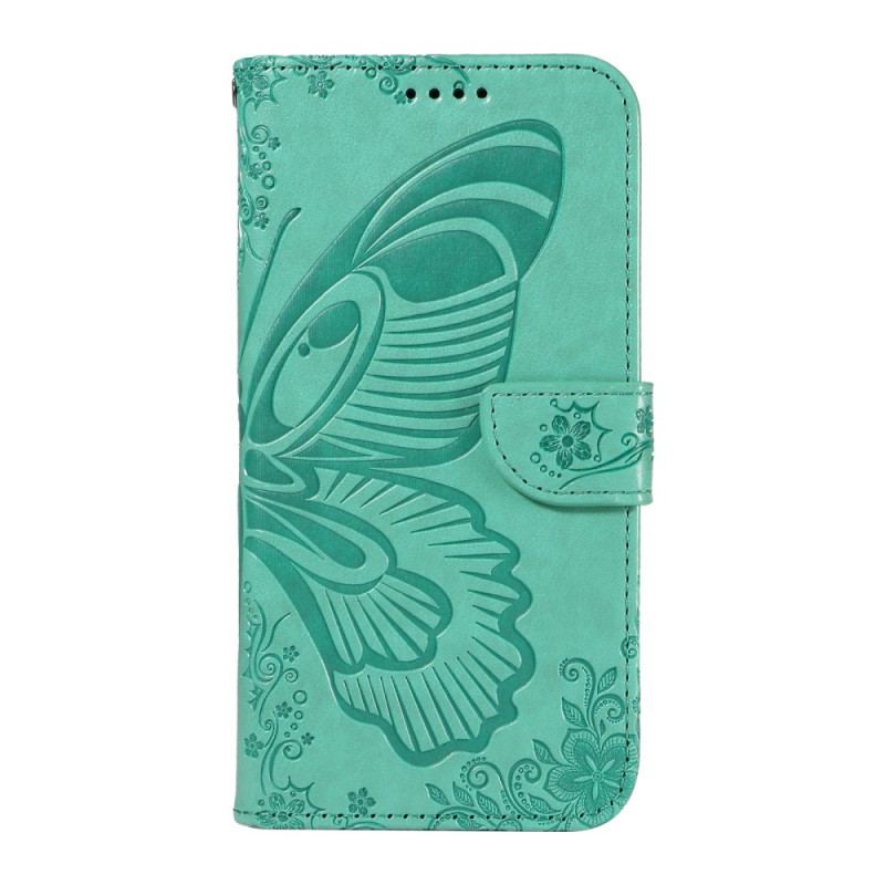 Läderfodral Poco C75 Telefonfodral Grafisk Fjäril