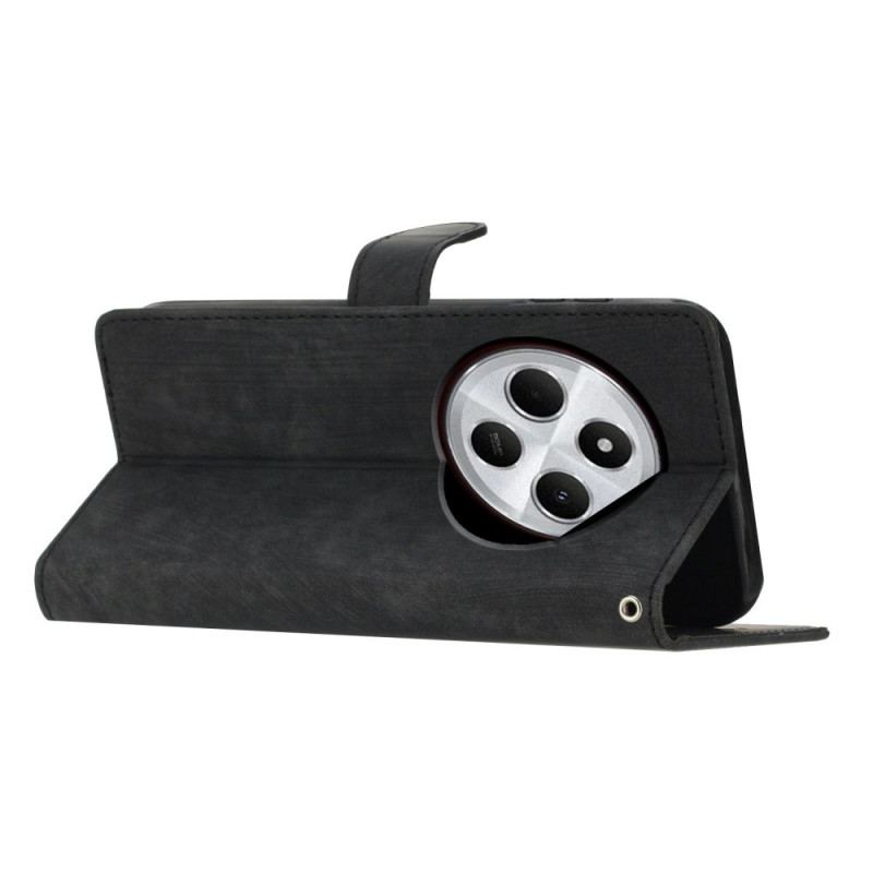 Läderfodral Poco C75 Telefonfodral Mockaeffekt Med Rem