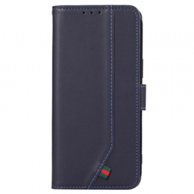 Läderfodral Poco C75 Telefonfodral Rfid-skydd 3 Kortfack