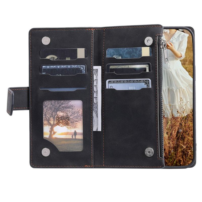 Läderskal Fodral Poco C75 Quiltad Multifunktionell