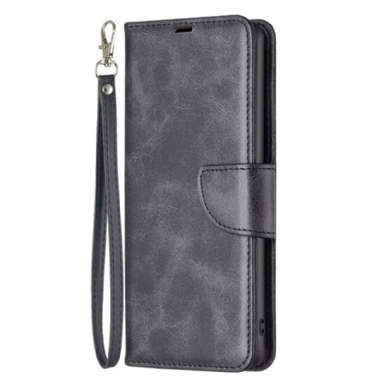 Läderskal Fodral Poco C75 Slät Textur Med Rem