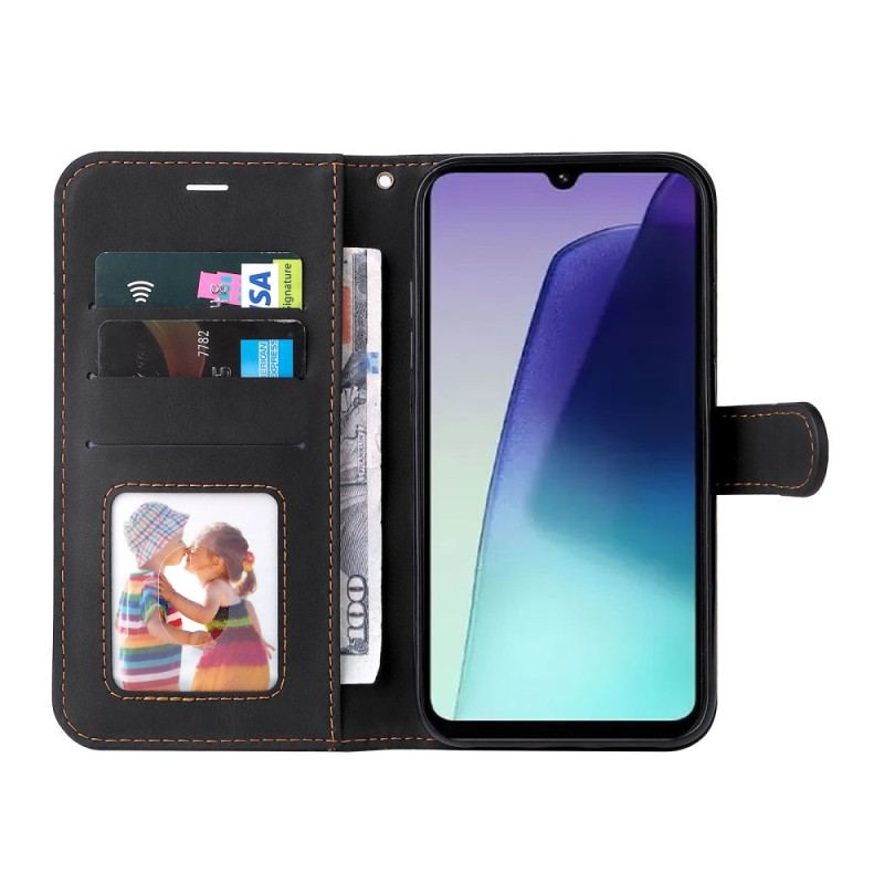 Läderskal Fodral Poco C75 Tricolor