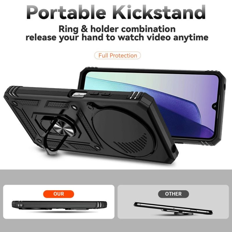 Skal Poco C75 Telefonfodral Kadem Ringhållare Med Blomma Och Strass Och Kameraskydd