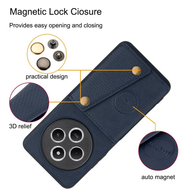 Skal Poco C75 Telefonfodral Korthållare Och Stativ I Lädereffekt