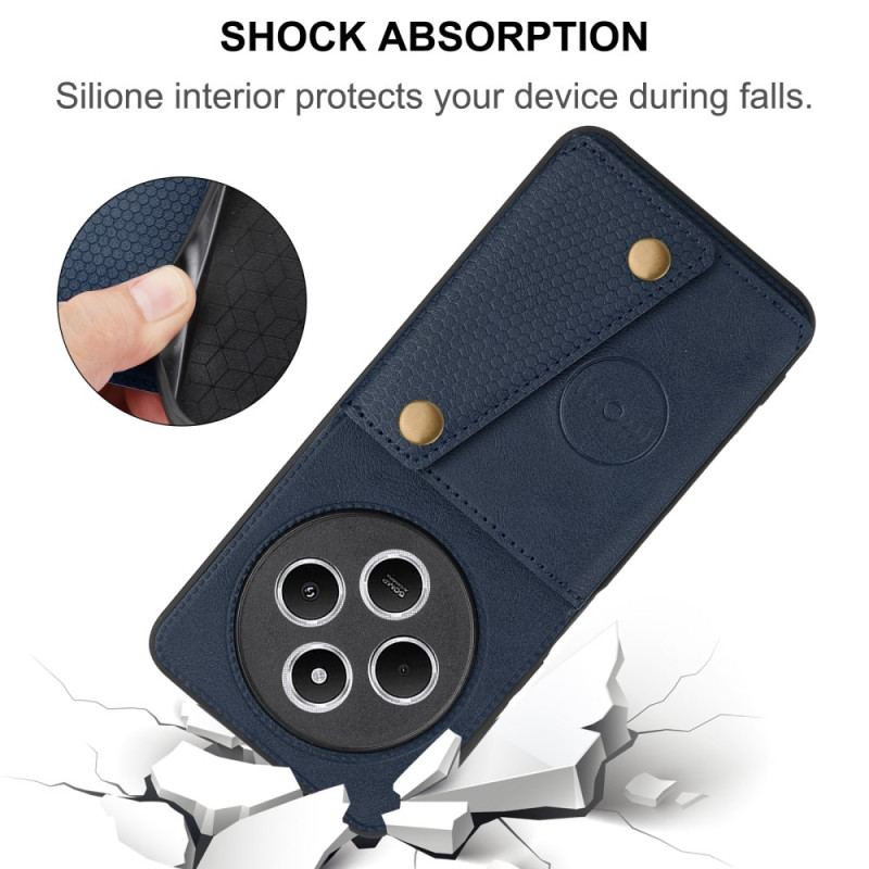 Skal Poco C75 Telefonfodral Korthållare Och Stativ I Lädereffekt