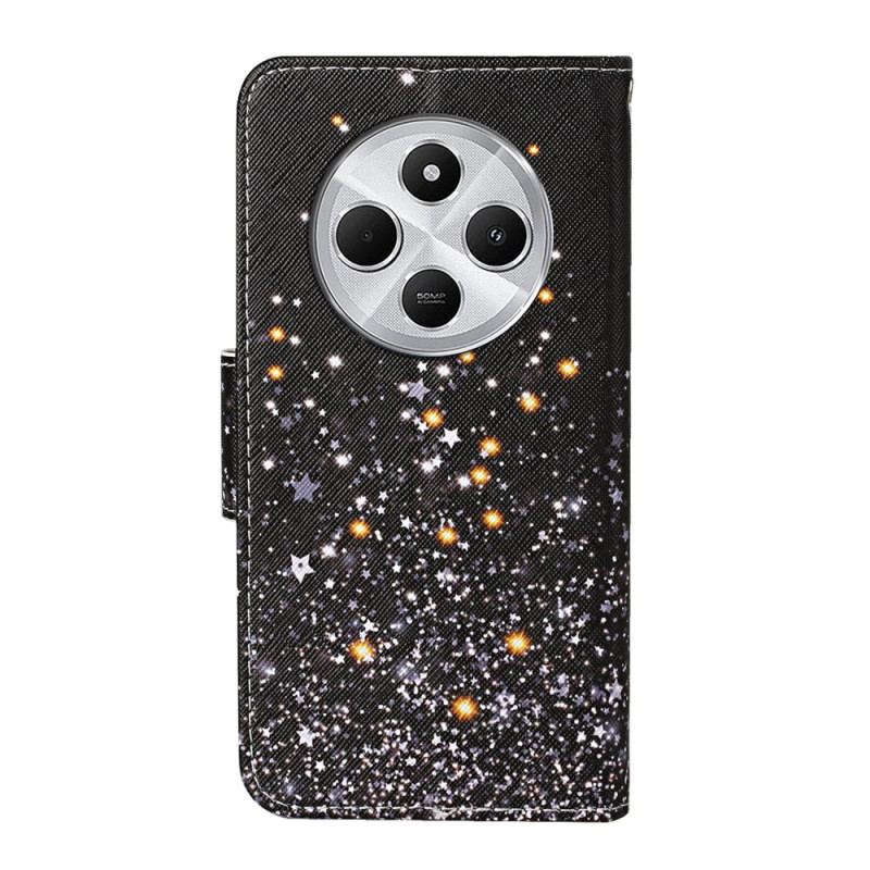 Skyddsfodral Poco C75 Svart Pentagramlapptäcke Med Rem