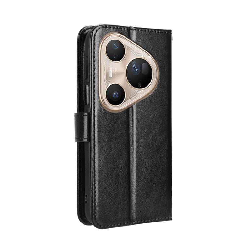 Läderskal Fodral Huawei Pura 80 Pro Flashigt Konstläder
