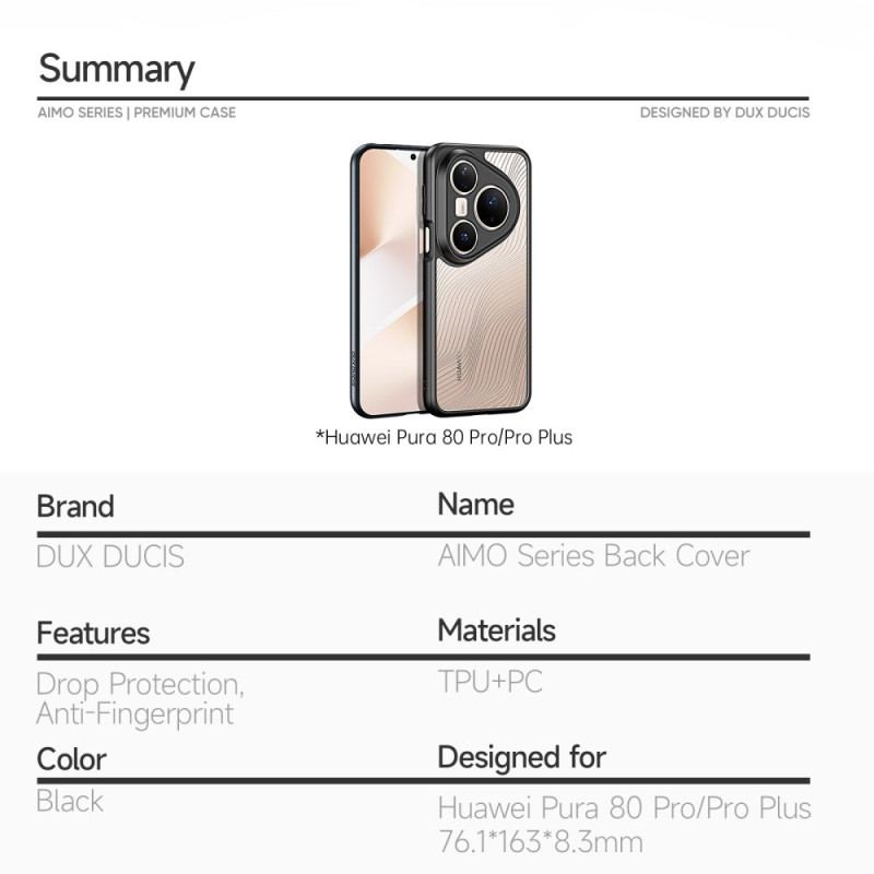 Skal Huawei Pura 80 Pro Aimo-serien Dux Ducis