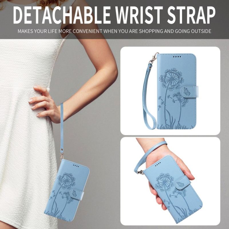 Skyddsfodral Huawei Pura 80 Pro Maskrosmönster Och Rem