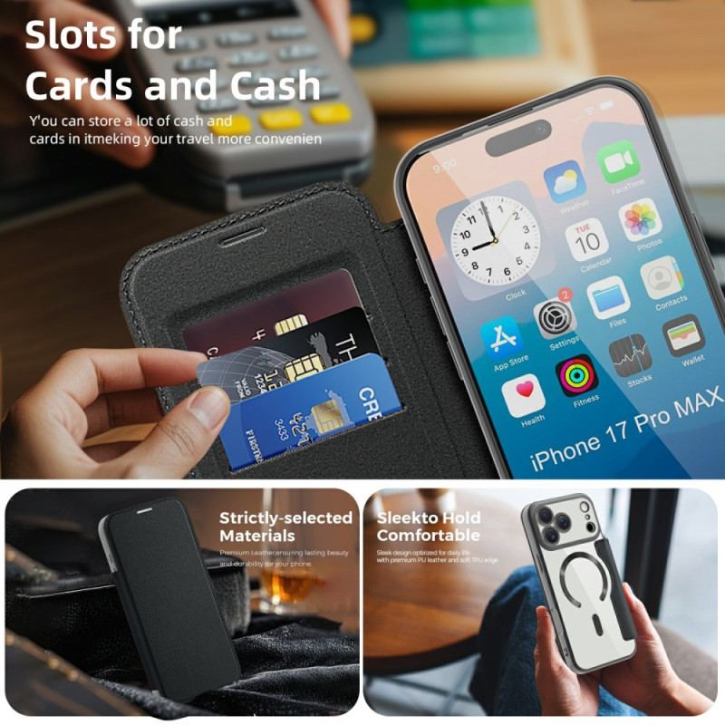 Folio-fodral iPhone 17 Pro Magsafe-kompatibel Med Rfid-blockering