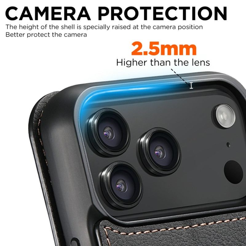 Folio-fodral iPhone 17 Pro Telefonfodral Magsafe-kompatibel Vintage-design