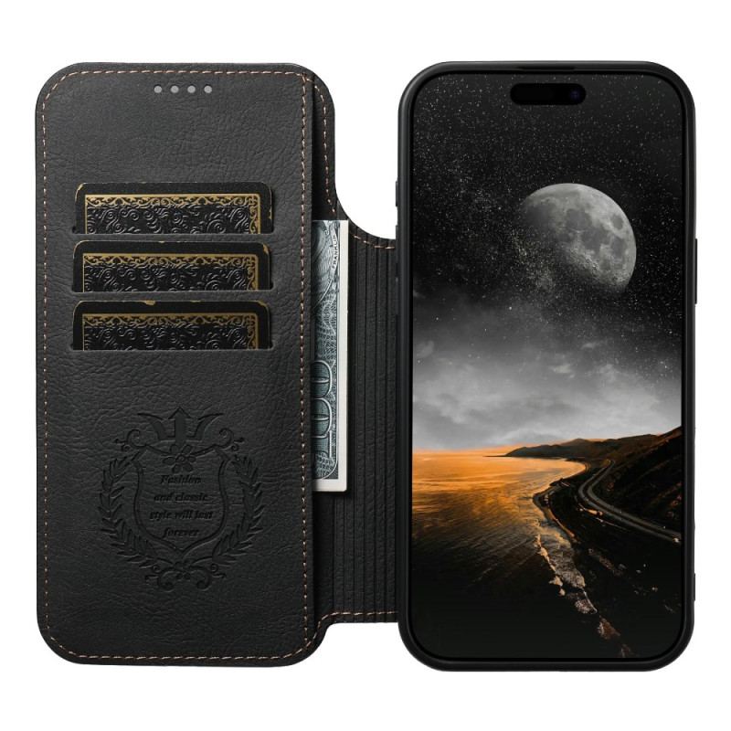 Folio-fodral iPhone 17 Pro Telefonfodral Magsafe-kompatibel Vintage-design