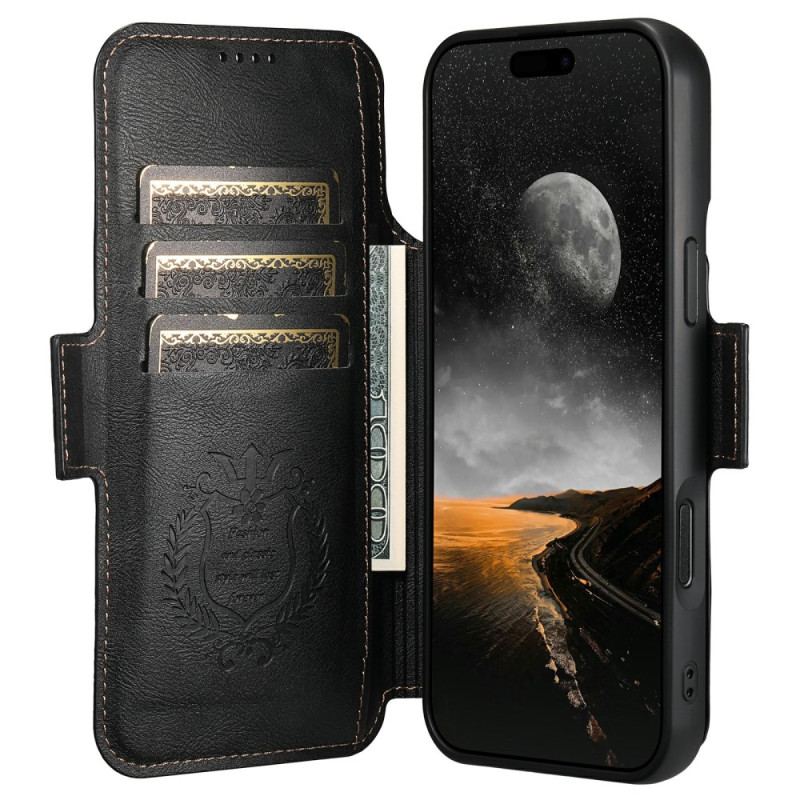 Läderfodral iPhone 17 Pro Telefonfodral Magsafe Tvåfärgat Avtagbart Fodral