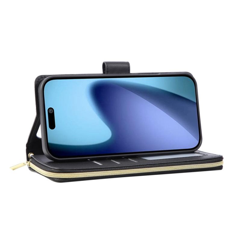 Läderskal Fodral iPhone 17 Pro Monokrom Rem