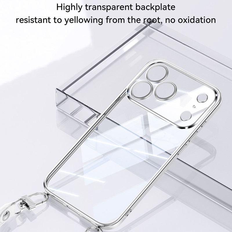 Skal För iPhone 17 Pro Transparent Med Handledsrem