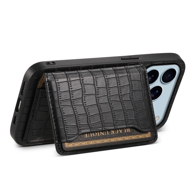 Skal iPhone 17 Pro Korthållare I Krokodileffekt