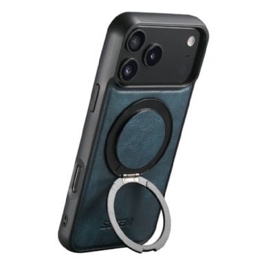 Skal iPhone 17 Pro Magsafe-kompatibel Vaxad Lädereffekt Med Roterande Fäste