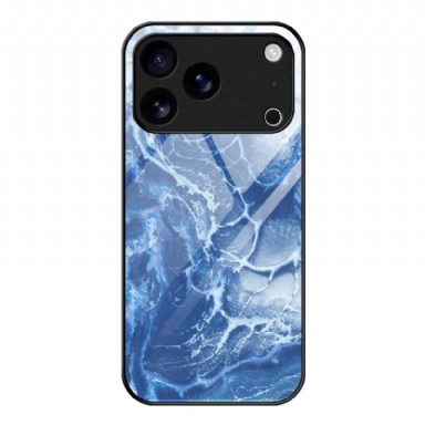Skal iPhone 17 Pro Marmorerat Härdat Glas