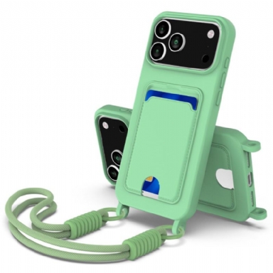 Skal iPhone 17 Pro Telefonfodral Korthållare Med Sladd