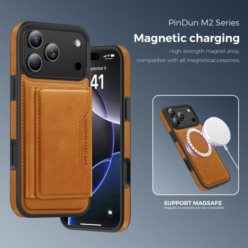 Skal iPhone 17 Pro Telefonfodral Magsafe Premium Med Avtagbart Kort Hållare