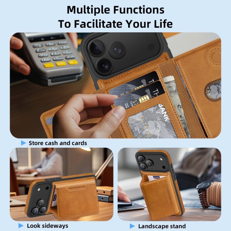 Skal iPhone 17 Pro Telefonfodral Magsafe Premium Med Avtagbart Kort Hållare