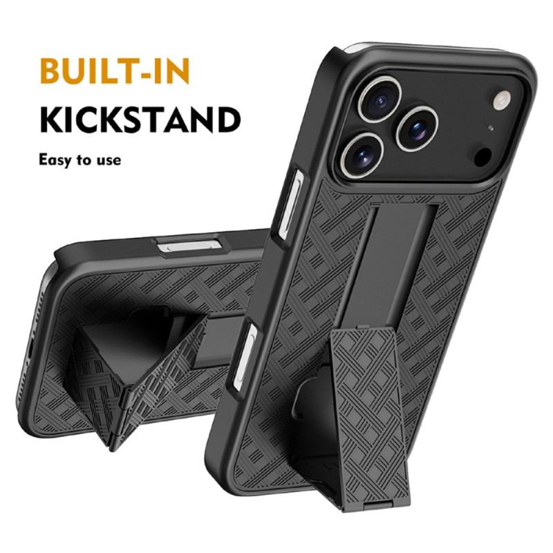 Skal iPhone 17 Pro Telefonfodral Skjutbar Med Stativ Och Klämma