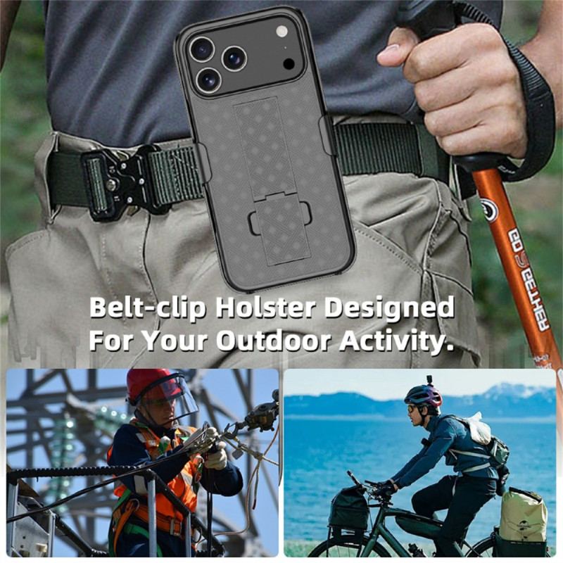 Skal iPhone 17 Pro Telefonfodral Skjutbar Med Stativ Och Klämma