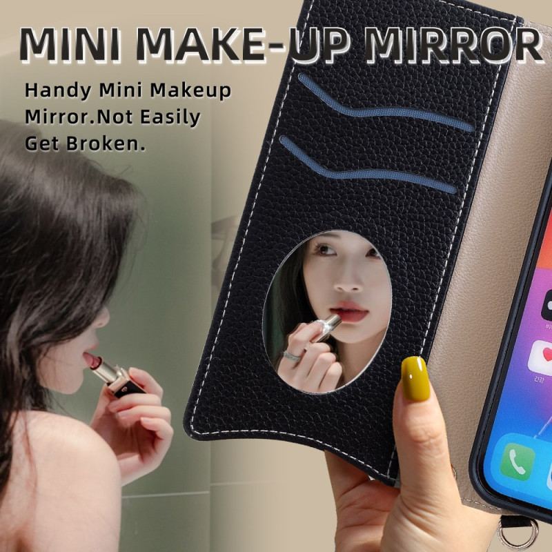 Fodral För Xiaomi Redmi Note 14 Pro 4g Tvåfärgad Plånbok Med Kedja