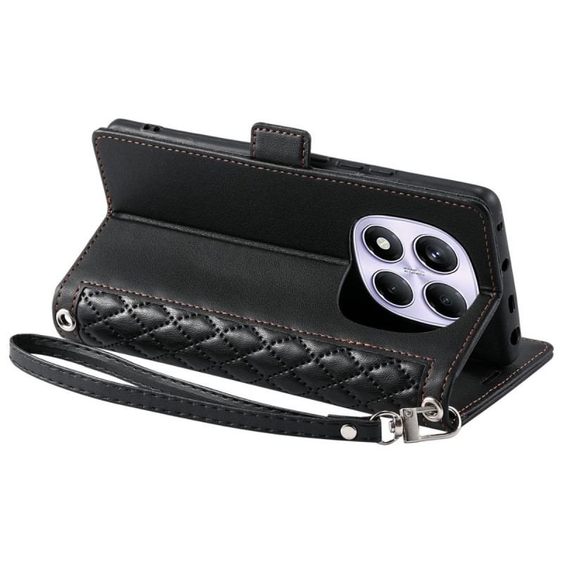 Fodral Xiaomi Redmi Note 14 Pro 4g Quiltad Med Rem