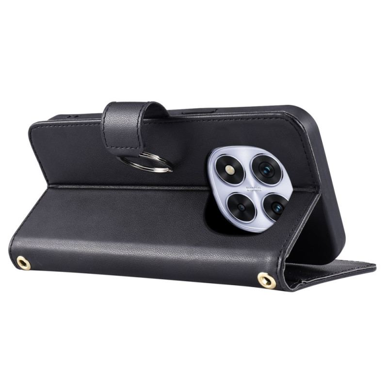 Fodral Xiaomi Redmi Note 14 Pro 4g Quiltad Med Rem Och Axelrem