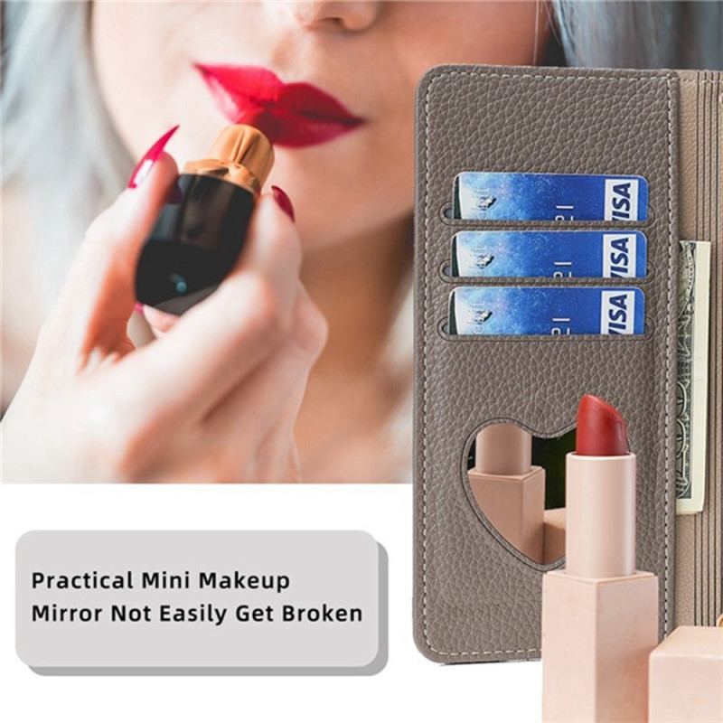 Fodral Xiaomi Redmi Note 14 Pro 4g Spegelplånbok Med Kedja