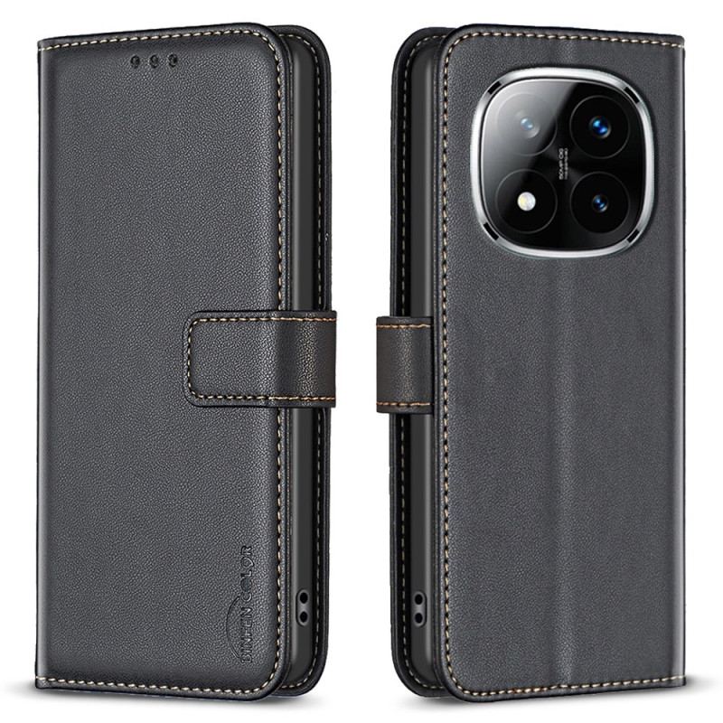 Läderfodral Xiaomi Redmi Note 14 Pro 4g Telefonfodral Klassisk Binfen-färg