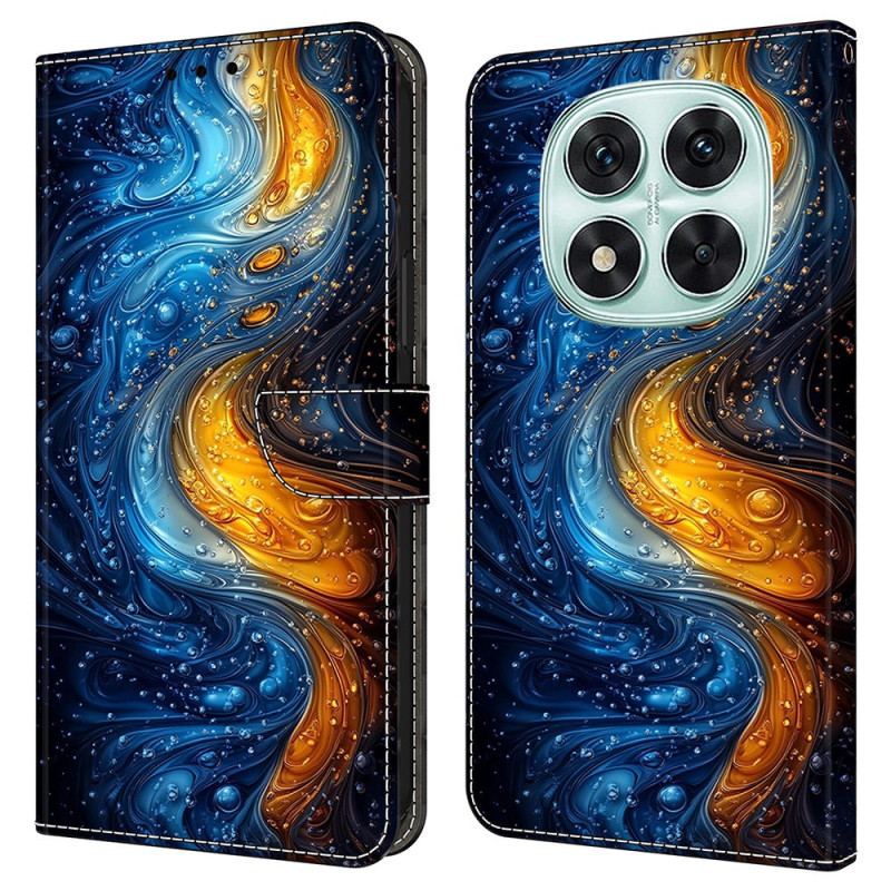 Läderskal Fodral Xiaomi Redmi Note 14 Pro 4g Flytande Mönster