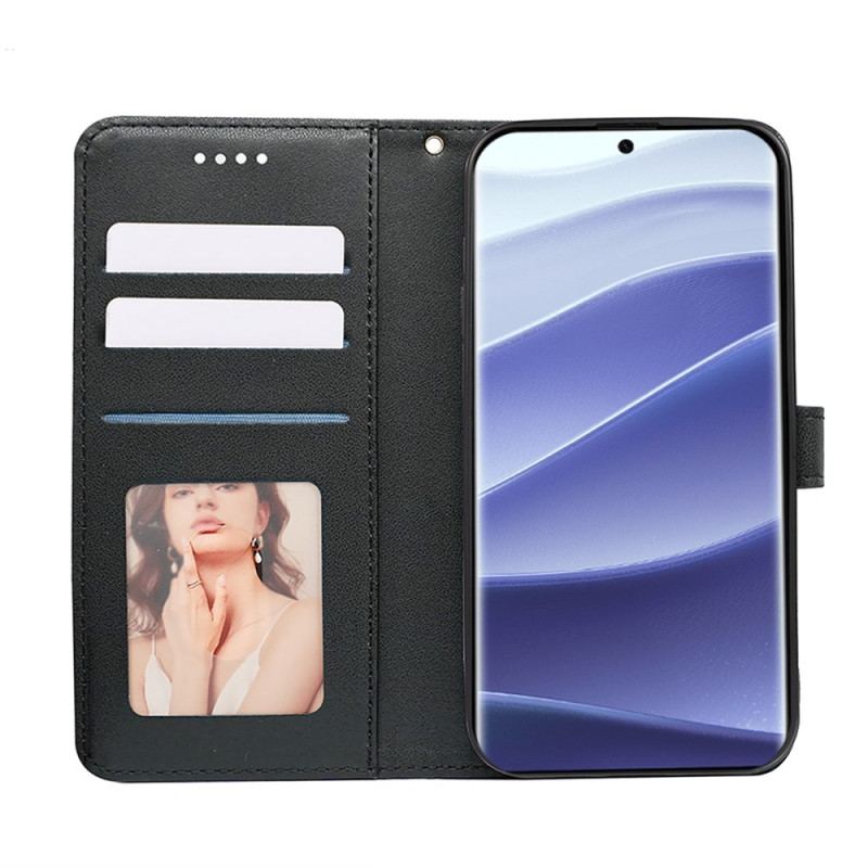 Läderskal Fodral Xiaomi Redmi Note 14 Pro 4g Kuberkant Och Rem